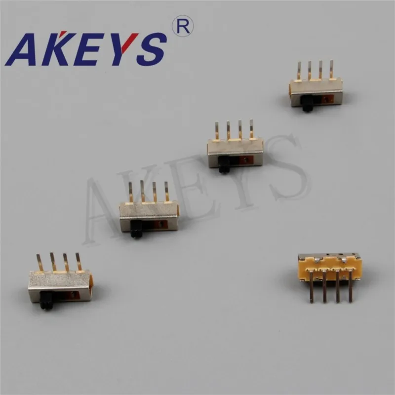 10PCS SS-13F16 1P3T Single pole three throw 3 Position slide switch DIP 4 pin verticle type bend pin