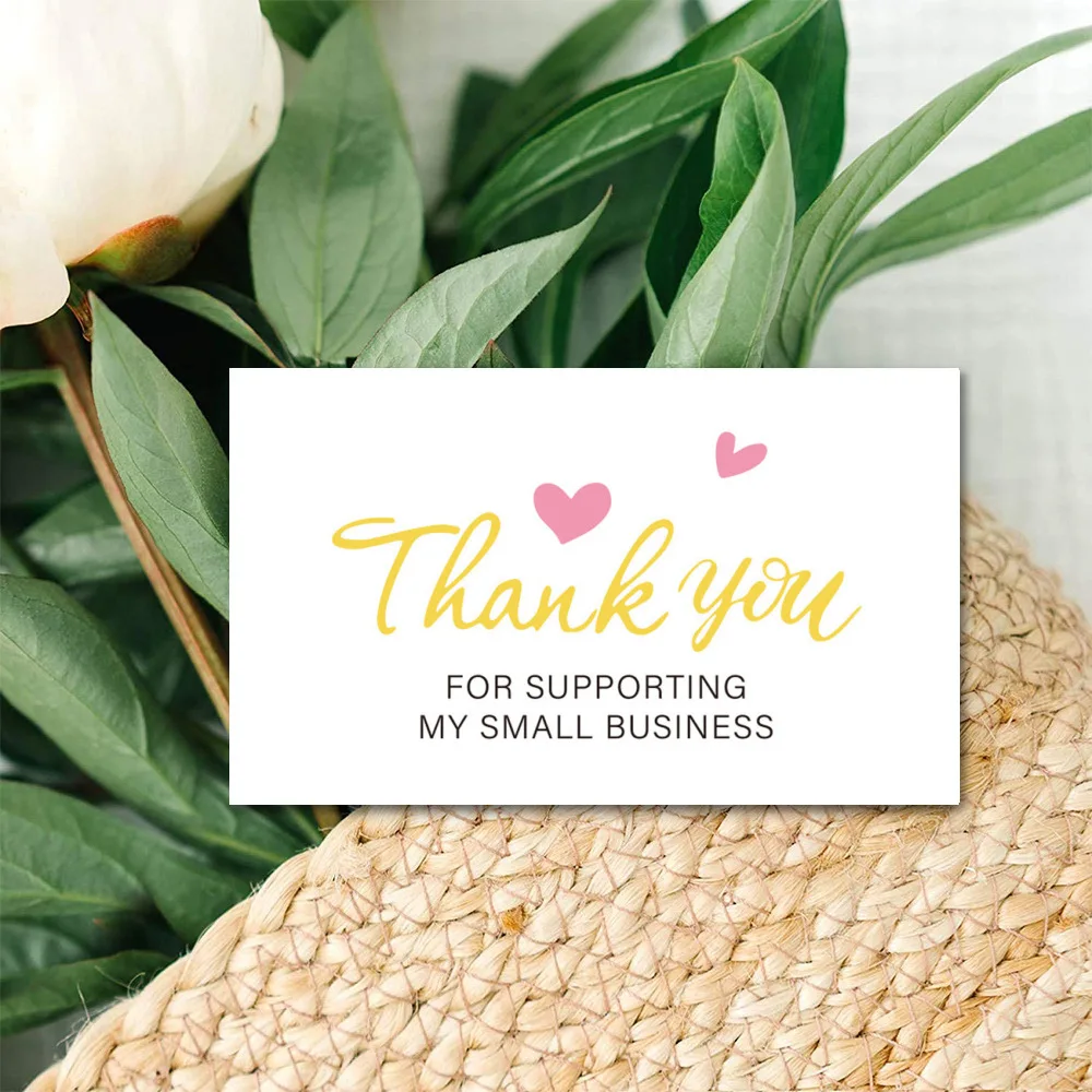 Custom Thank You For Your Order Card Custom Write Your Name Card For Small Business Gift Packaing Decor Labels Social Follow Car