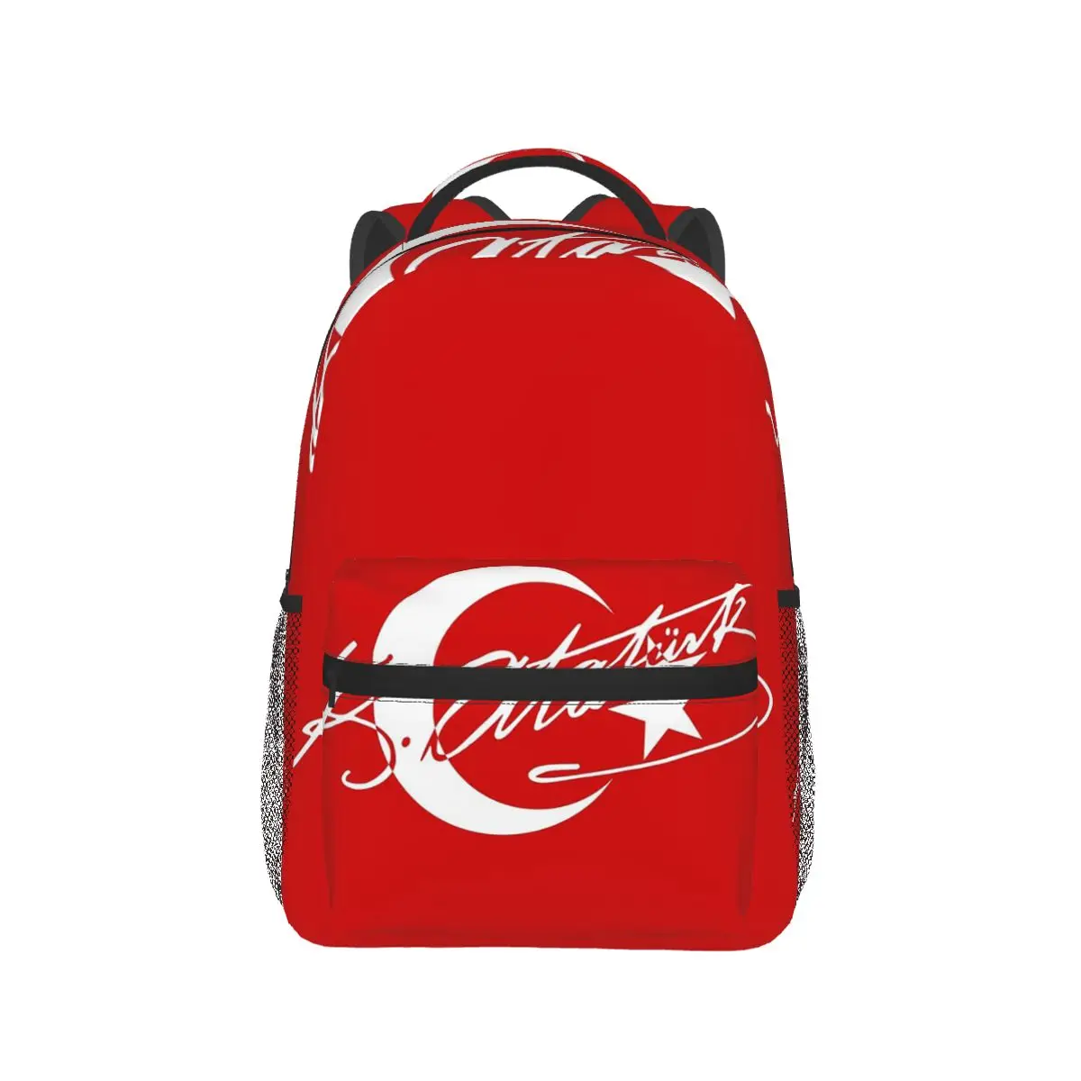 

Turkey Mustafa Kemal Ataturk Turkish Flag Backpack Hot Sale Daypack Large Capacity BookBag School Bag Shoulder Bag for Men Women