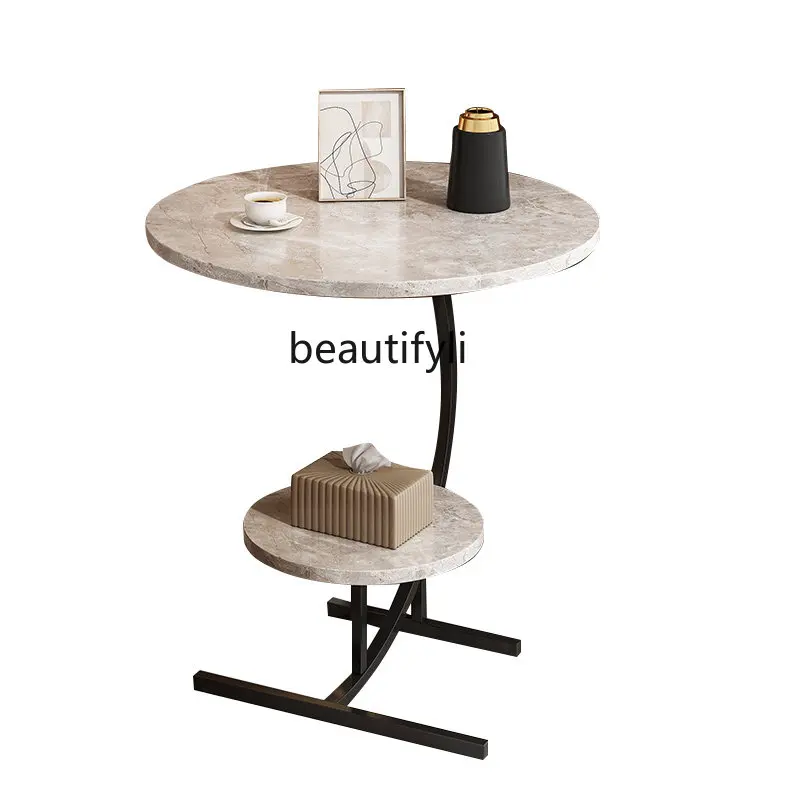 

yj Coffee Table Living Room Home Light Luxury Modern Sofa Side Table Balcony round Tea Table