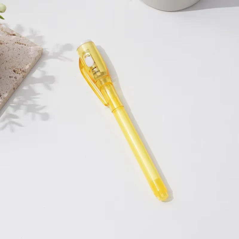 7 قطعة ضوء مضيئة غير مرئية قلم حبر ماجيك الأشعة فوق البنفسجية ضوء القلم قلم تحديد رسم سري التعلم القلم للأطفال رسم علامات