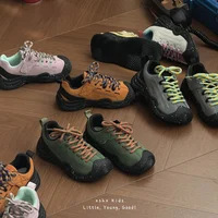 Chaussures de sport d'extérieur pour enfants, pour bébés apprenant à marcher, printemps-automne, Baotou, garçons et filles, semelles souples, cuir véritable, confortables 2