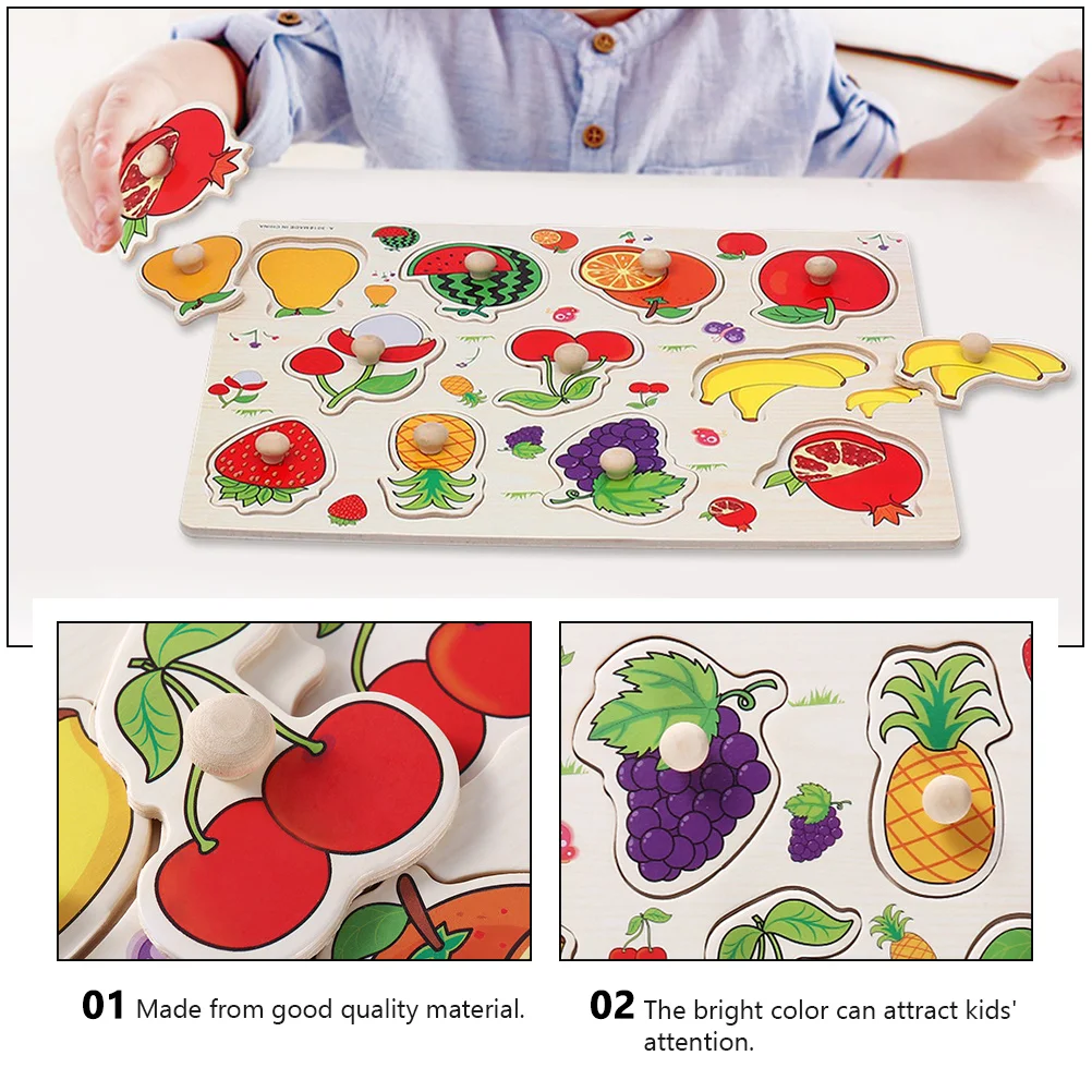 

2Sets Kids Fruit Jigsaw Puzzle Early Learning Educational Plaything Funny Puzzle Game Fruit Jigsaw Toy Educational Puzzles