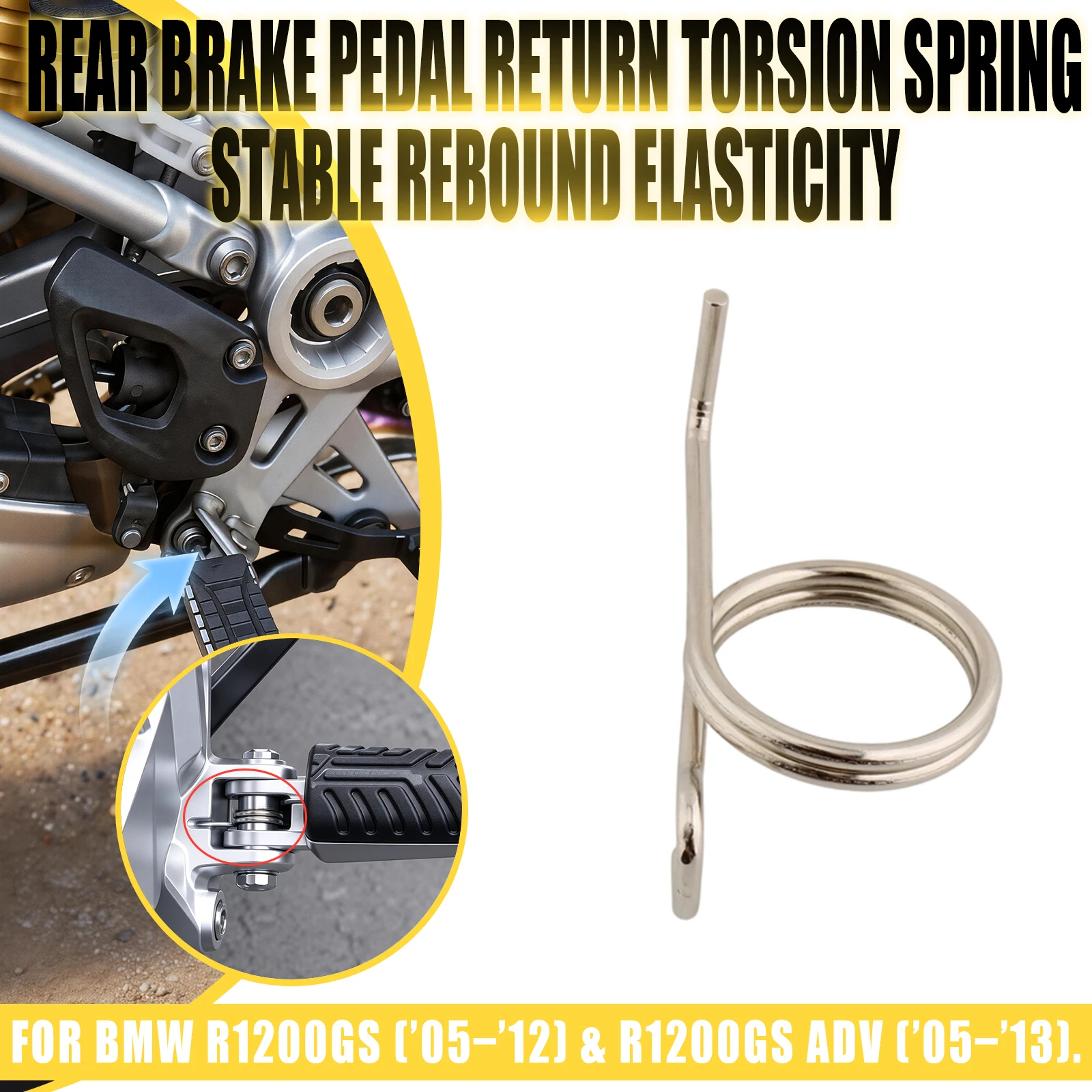 For R1200GS R1200GS ADV 2005-2013 Motorcycle Rear Brake Pedal Return Spring Torsion OEM 35217653583 Foot Brake Lever Reset