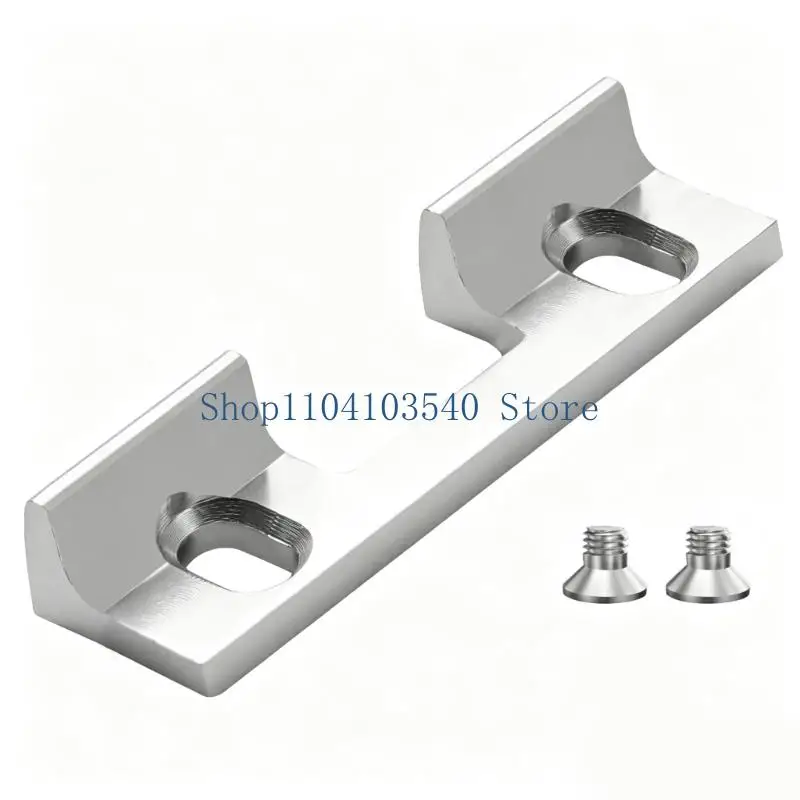 02DC Door Lock Alignment Plate Set, 2 Steel Replacement Plates with Twin Elongated Openings for Position Adjustment During