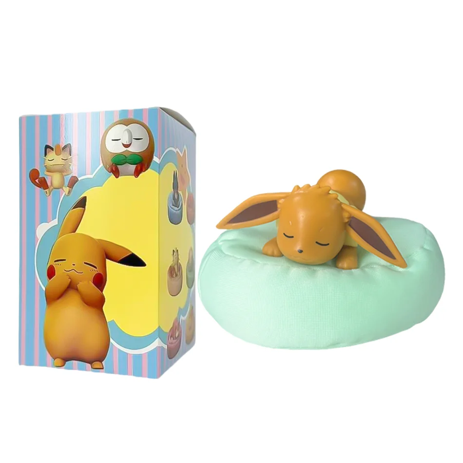 Anime Pokémon Blind Box Eevee Familie Schlaf-Serie Figuren 1-9 Stück Eevee Schlaf-Serie Handpositioniertes Spielzeug Geschenk für Freunde – Detail 17