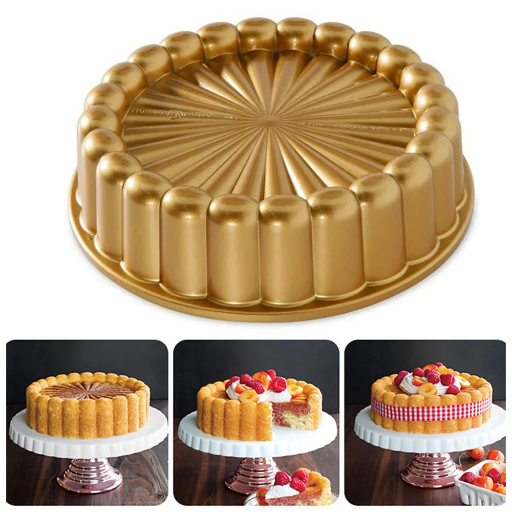 9 Inch Charlotte Cake Mold Christmas Wedding Valentine’s 3D Cheese Cake Mold Aluminium Kitchen Accessories Brownie Tart Pie