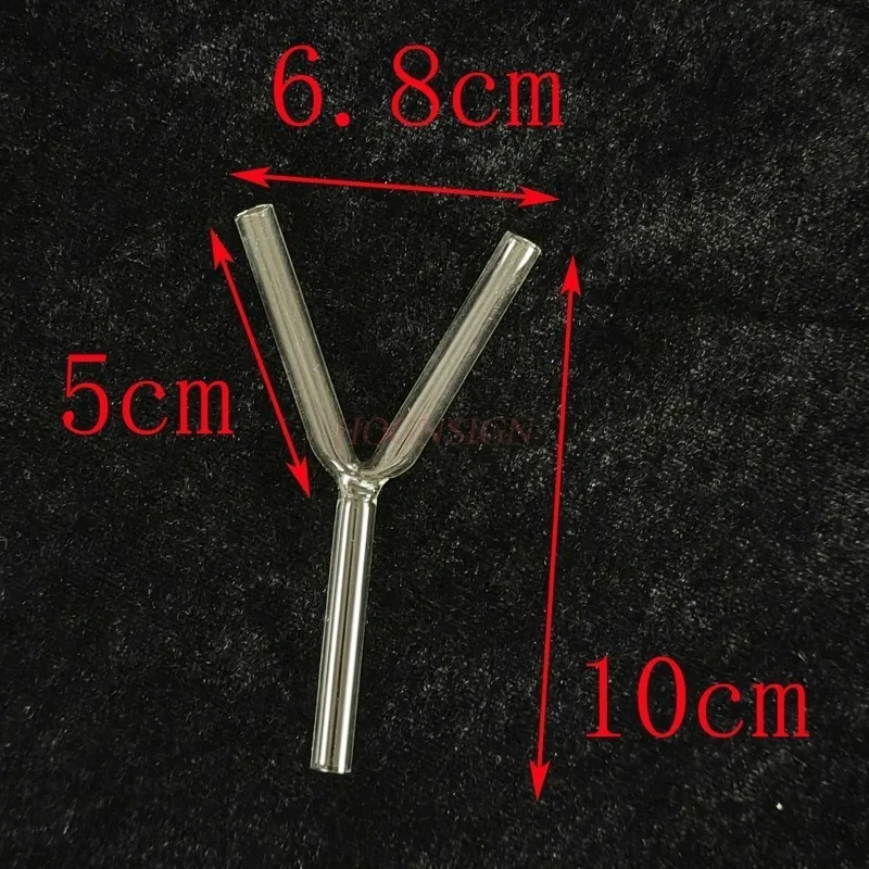 Szklana rurka w kształcie litery Y rura 5-6mm kolanko Tee szkło Instrument eksperyment chemiczny materiały eksploatacyjne