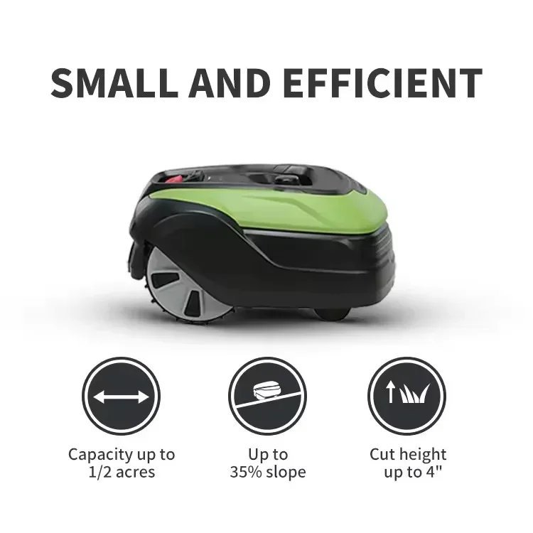 RM101-B Garden Cordless Automatic GPS Robot Lawn Mower Battery Electric Remote Control, Self-propelled, Automatic Charging