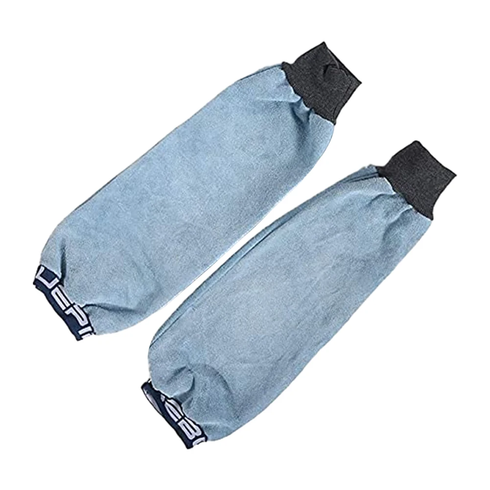1 Pair Cowhide Welding Sleeves Arm Protection For Welding Heat Resistant Fire Protection Men Women Labor Cuffs Arm Antifouling