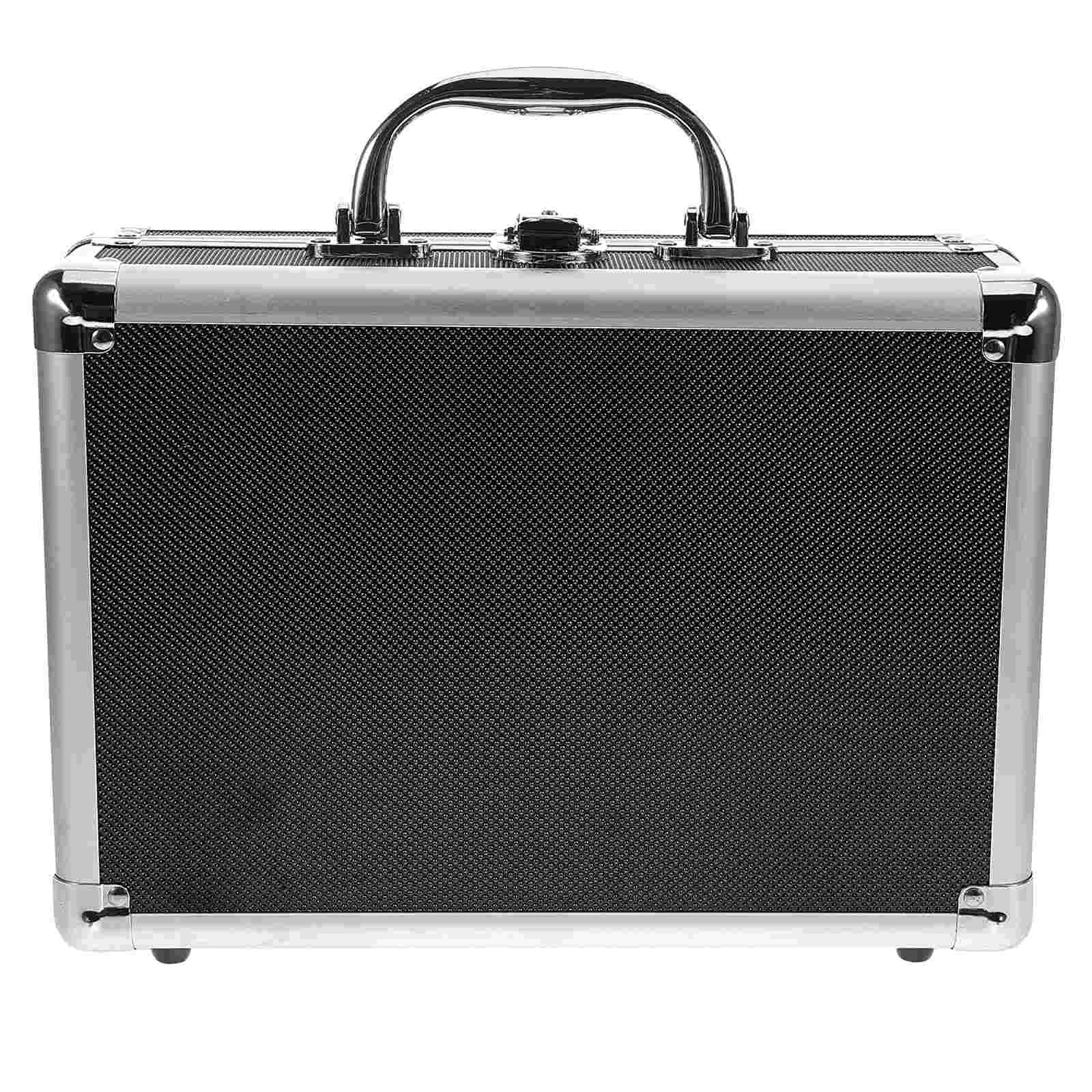 

Portable Aluminum Alloy Tool Box with Safe Lock Multifunctional Tool Organizer Metal Carrying Case with Handle for Home Use and