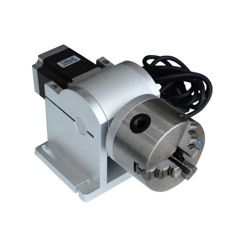 Rotary Axis Attachment for Engraving Machine D80mm Chuck for CNC Marker for Fiber Engraver