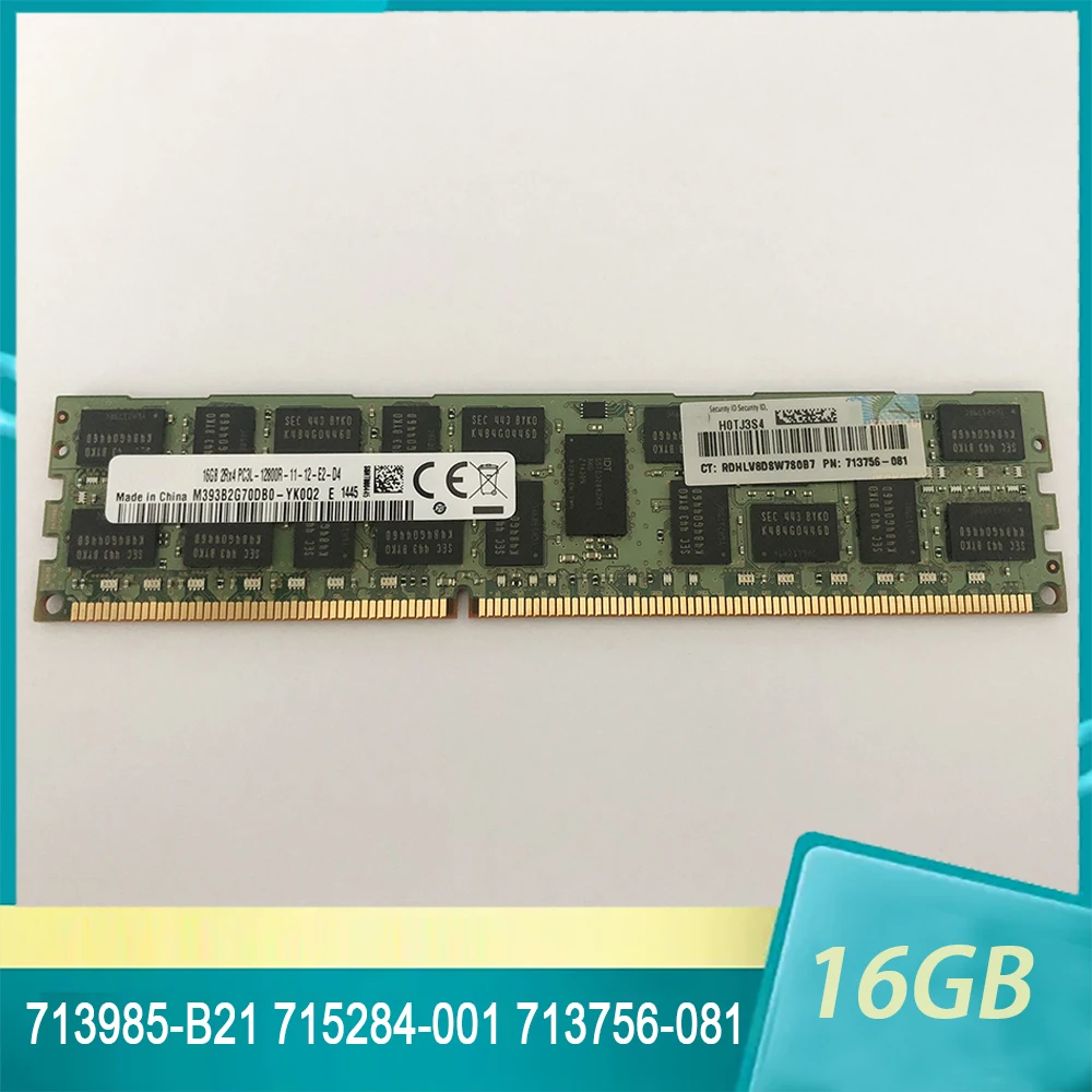 

713985-B21 715284-001 713756-081 16GB DDR3 1600 2RX4 PC3L-12800R ECC REG Server Memory High Quality Fast Ship