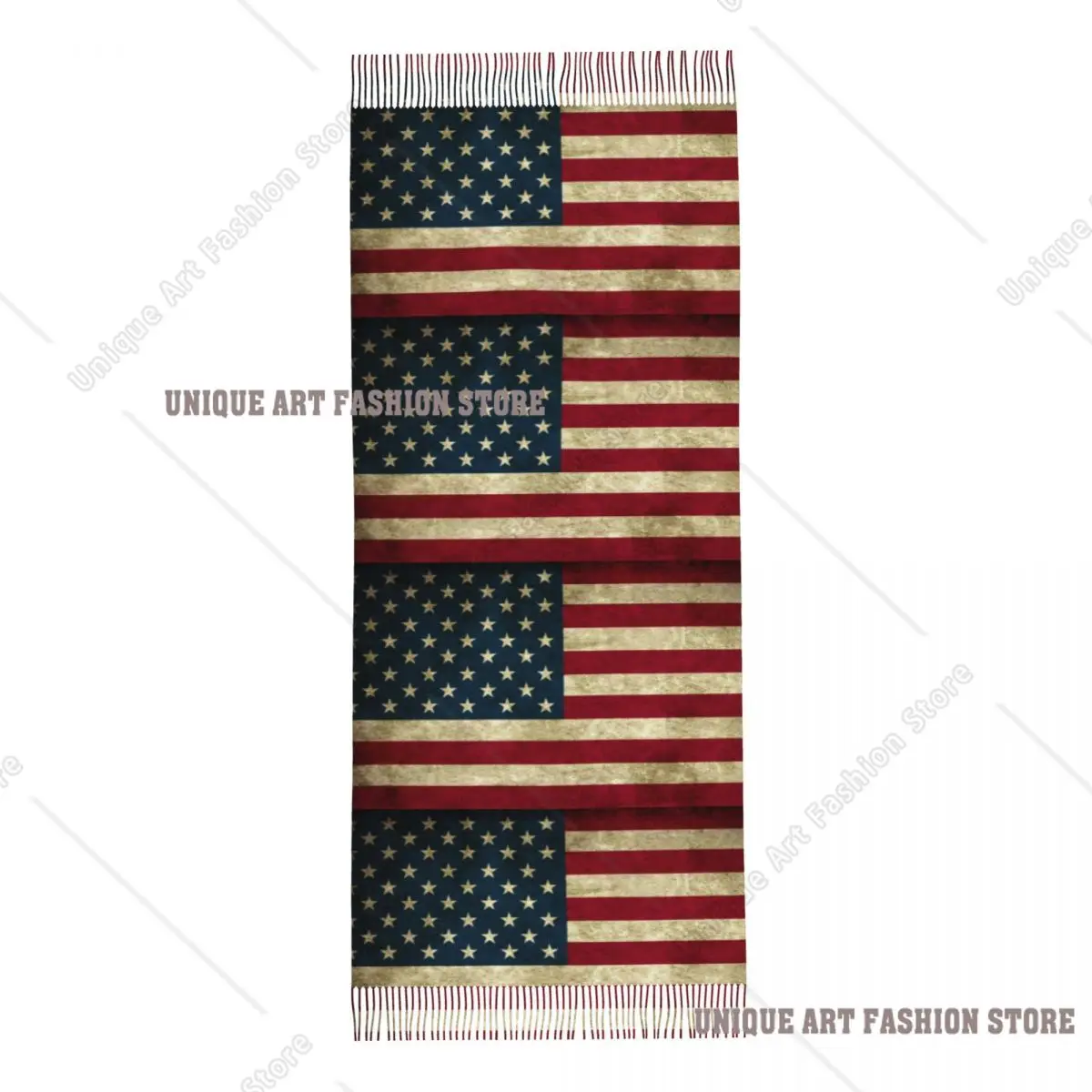 خمر العلم الأمريكي شرابة وشاح المرأة لينة الولايات المتحدة الأمريكية فخور شال التفاف السيدات الأوشحة الشتوية