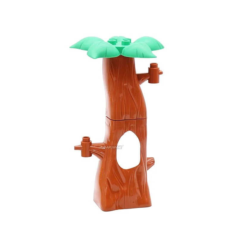 MARUMINE MOC Classic Large Size Building Blocks Parts Brick Model Forest Trees Stumps Flower Bushes Base Plate DIY Dinosaur Toy