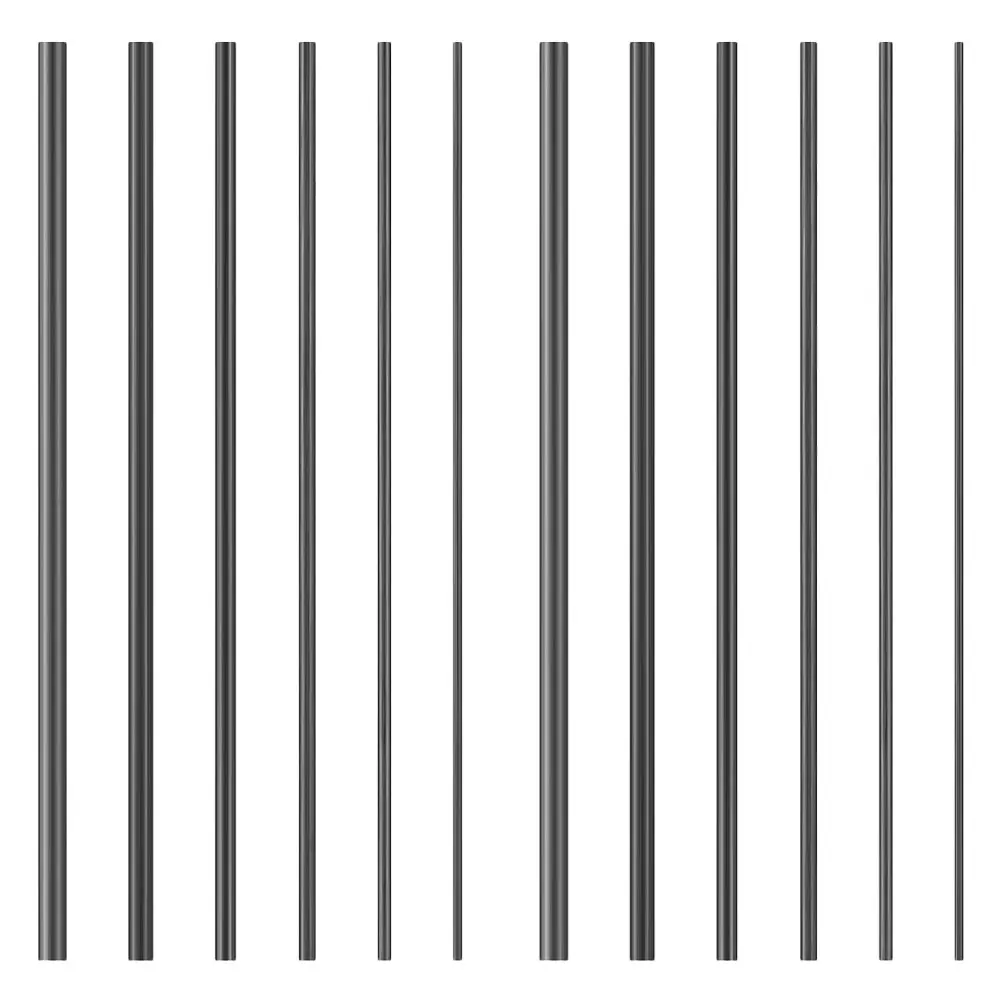 

12 Pcs Carbon Fiber Rod Repair Kit 10cm Grey Connectors Fishing Pole Broken Parts Replacement Durable Saltwater Accessories