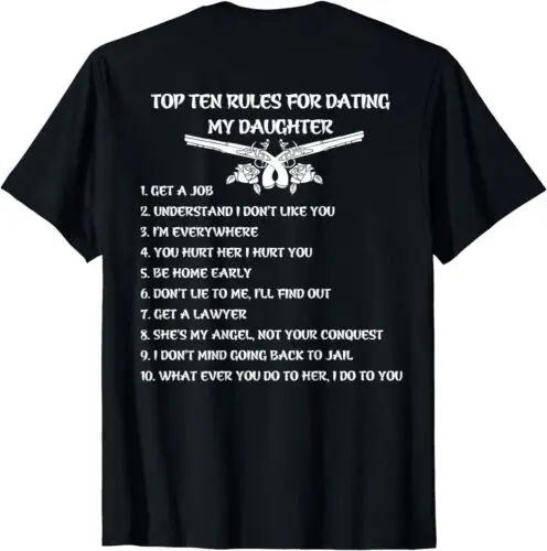Топ Десять правил для свидания моя дочь-подарок футболка унисекс