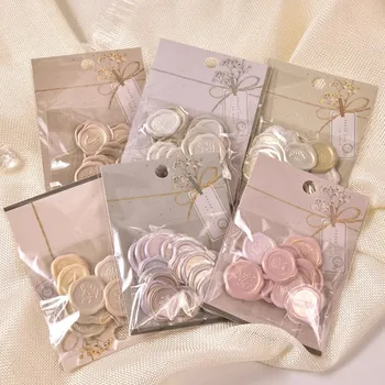 18 שעווה חותמות מדבקות יח'\אריזה רטרו מעטפות איטום תווית kawaii יומן מתכנן מדבקות kawaii kawaii מסך