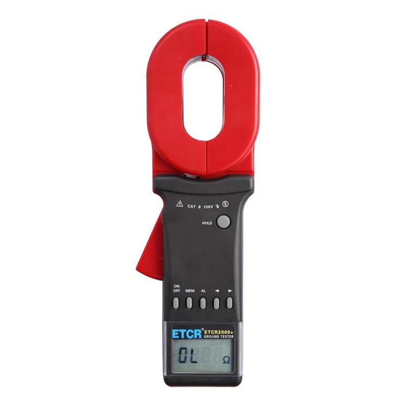 ETCR2000+ ETCR2000A+ ETCR2000C+ Digital Clamp Ground Fault Resistance Tester 0.01-1200Ω Lightning Protection Loop Detector