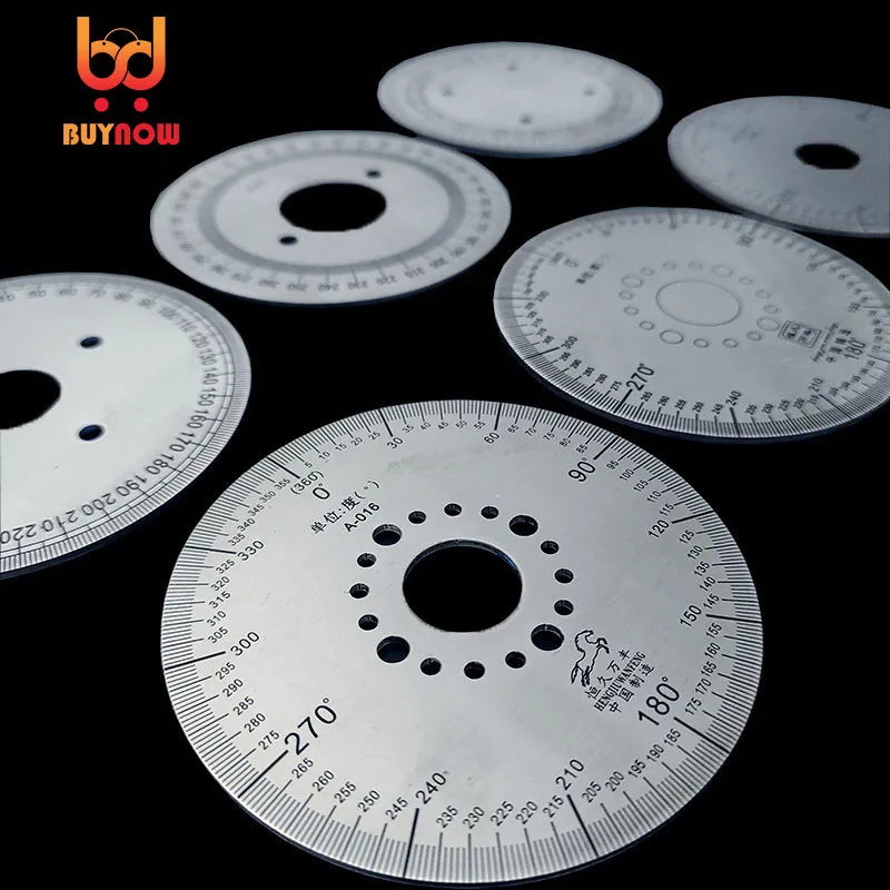 100mm Diameter High quality Stainless Steel Scale 360 Degree Scale Small Scale Protractor Stainless Steel Disc