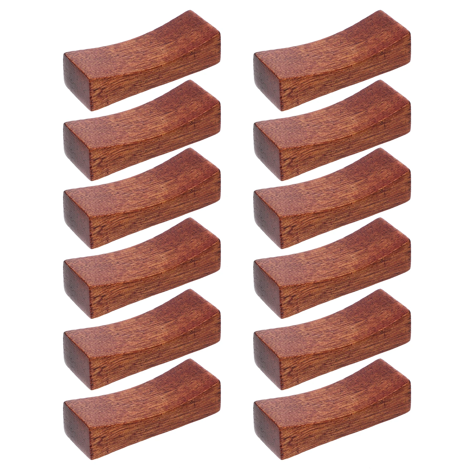 

12pcs Chopsticks Rack Rest Stand Holder Wood Japanese Kitchen Supplies Single Concave Lacquer Dining Table Decor