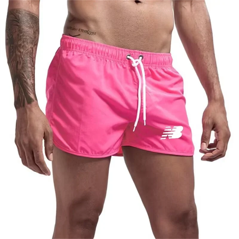 Bañador de secado rápido para hombre y mujer, ropa de playa de lujo, pantalones cortos para fitness y correr, 2024