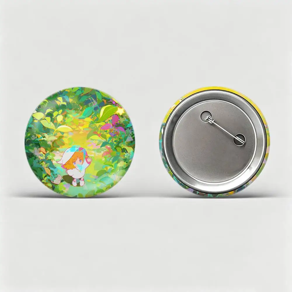Cute Mengxuan Li ART  Badges Creative Tinplate Round Button PinsBrooch Badge Clothes Backpack Custom