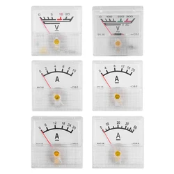 DC Analog Current Meter Panel for DC 10A 20A 30A 50A AMP Gauge Current Tester DC 0-20V AC 0-300V Pointer Voltmeter 91C16