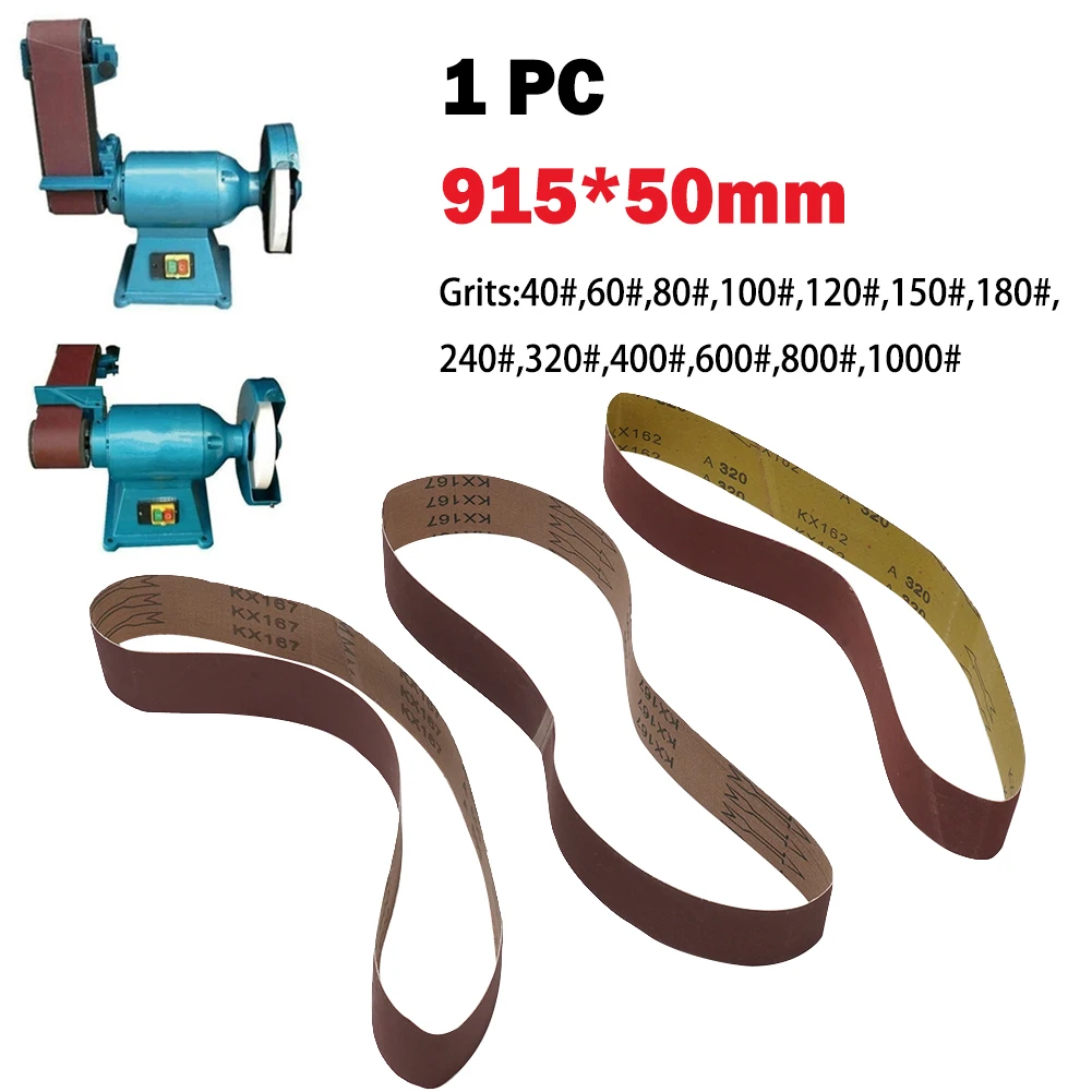 

1pc Sanding Belts Aluminum Oxide Polishing Sandpaper 40-1000Grit Abrasive Bands Polishing For Belt Sander Abrasive Tools 36"x2''