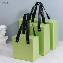 2PCS Large Gift Packaging Box Portable Handbag Christmas Party Gift Box Pull-Out Drawer Style Storage Case Empty Box Accompanyed