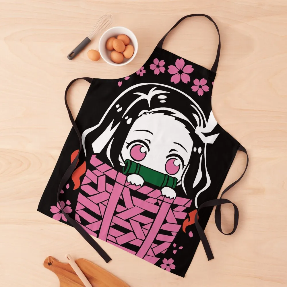 Nezuko Chibi basket Apron christmas kitchen cloths Cooking Home and kitchen products Apron