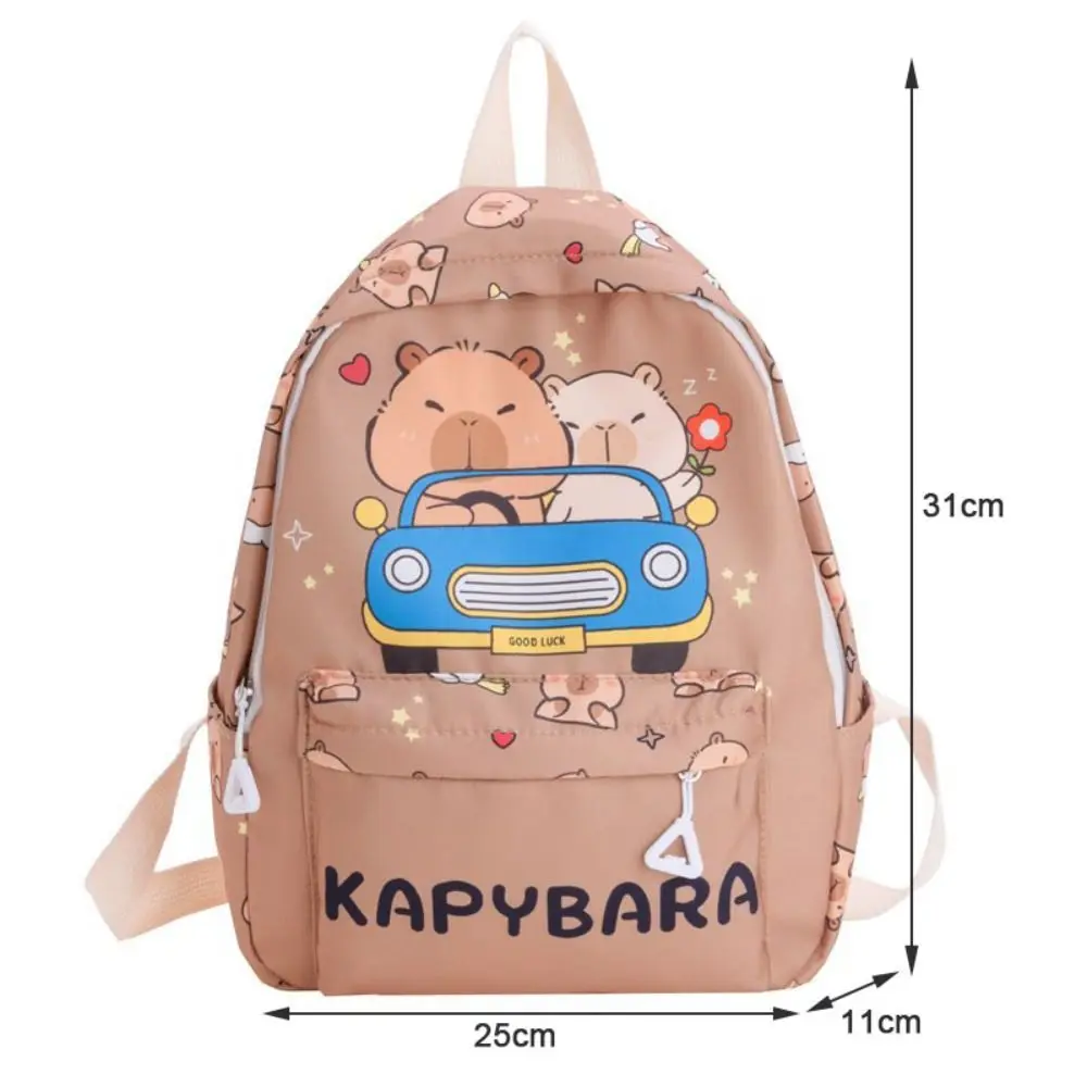 Sac à Dos en Nylon Capybara de Grande Capacité, Cartable de Maternelle, Coloré, observateur, Voyage pour Enfants