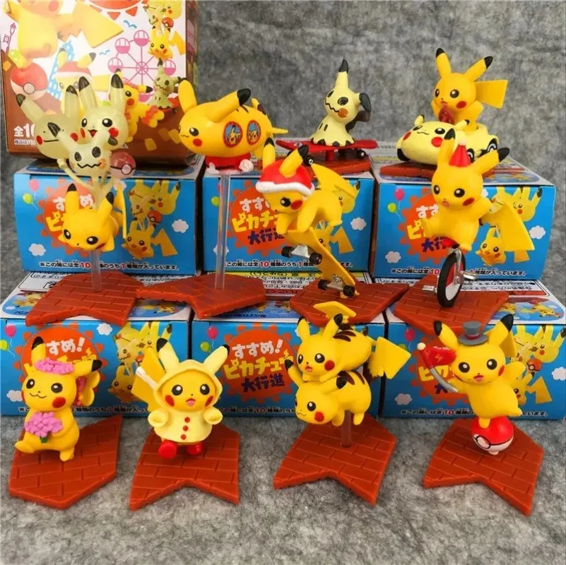 

10pcs/set Pokemon Pikachu Mystery Box Figurine Anime Candy Toys Kawaii Blind Boxes Cute Action Figure Kids Boys Gift