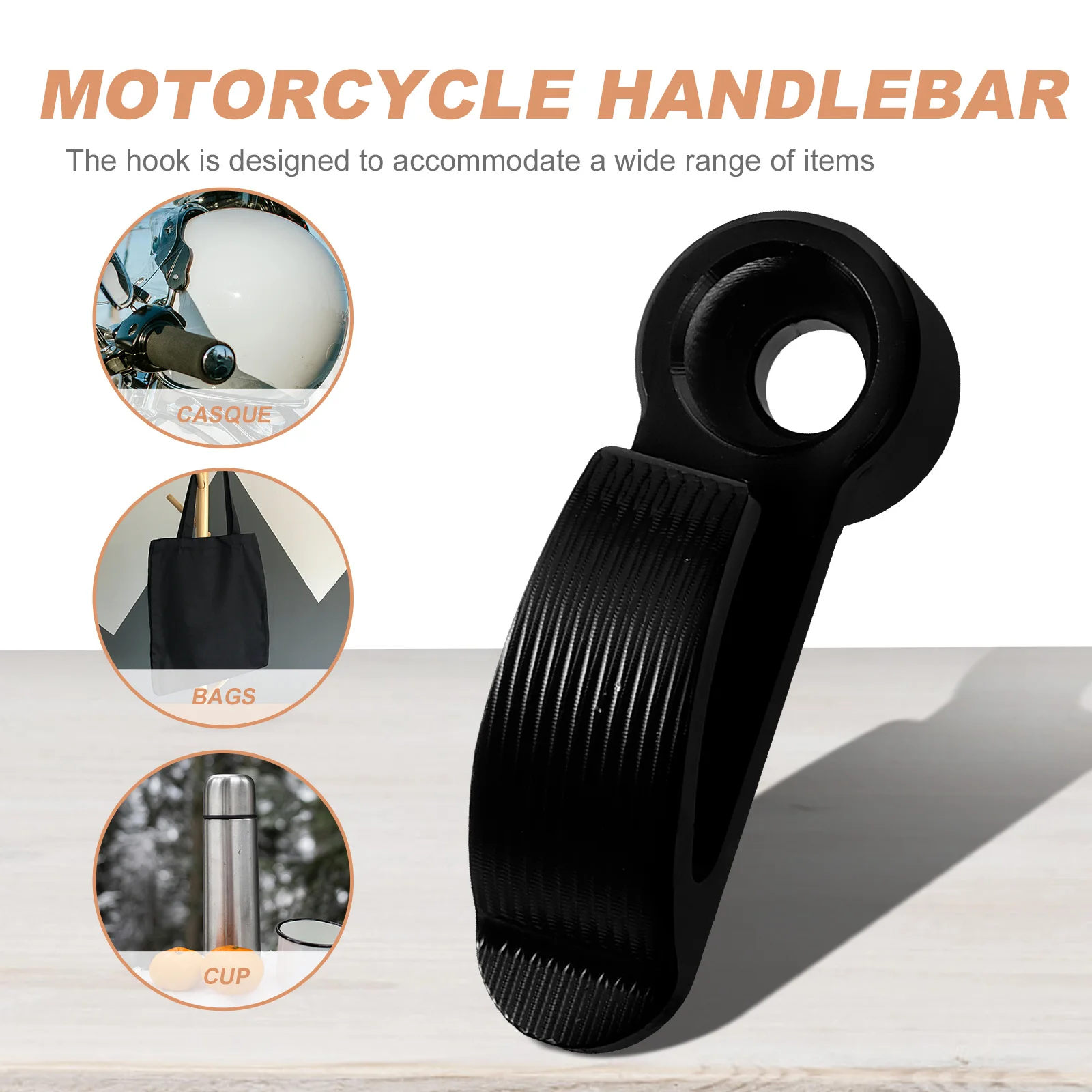 

Motorcycle Side Hook Aluminum Alloy Sturdy Hanger Compact Design Easy Installation Motorcycle Handlebar Hook