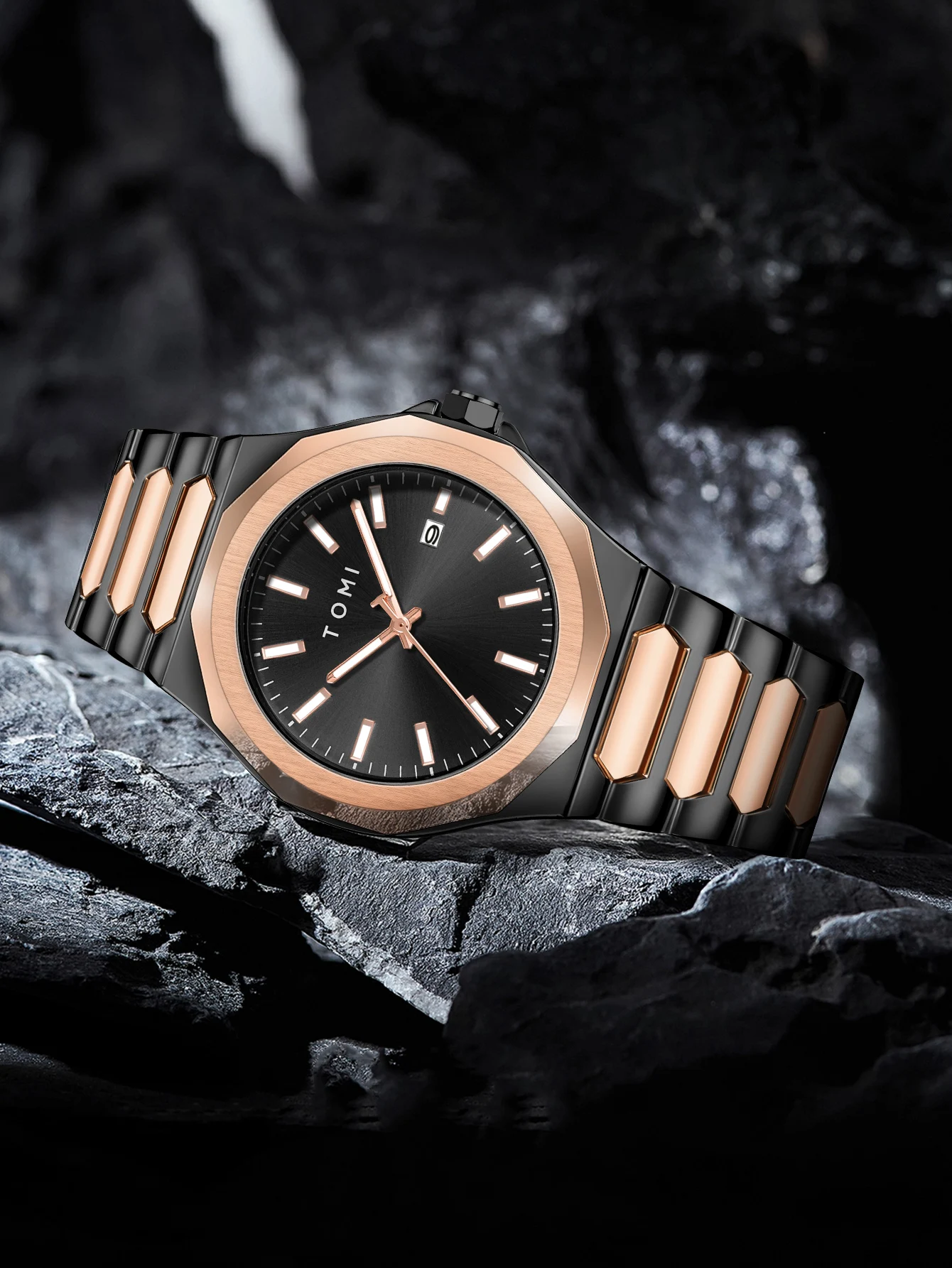 TOMI Luxus Business herren Uhr Geschenk Box Set Hohe Qualität Rose Gold Fall Einfache und Vielseitige Quarzuhr Relogio Masculino – Detail 8