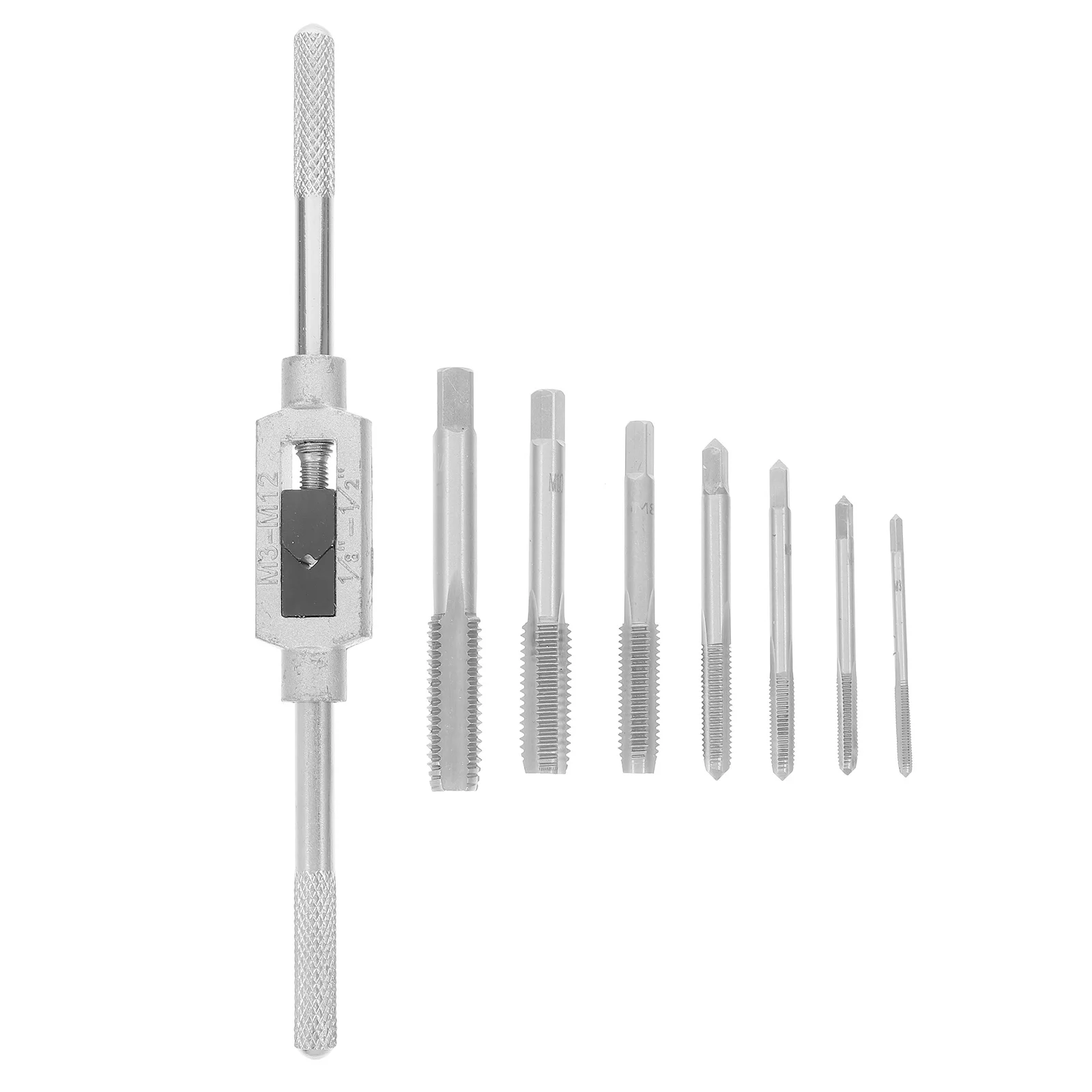 

7pcs Durable H Thread H Tapping Tools Repair Maintenance Tap Wrench Tap Wrench Suite Tapping Tool Silver