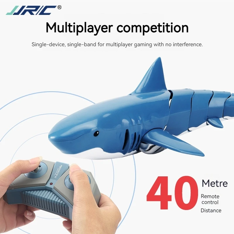Jjrc Vierweg 2,4 g Simulatie Elektrische afstandsbediening Mechanisch Grote witte haai Gezamenlijke automatische schommel Afstandsbediening Bootspeelgoed