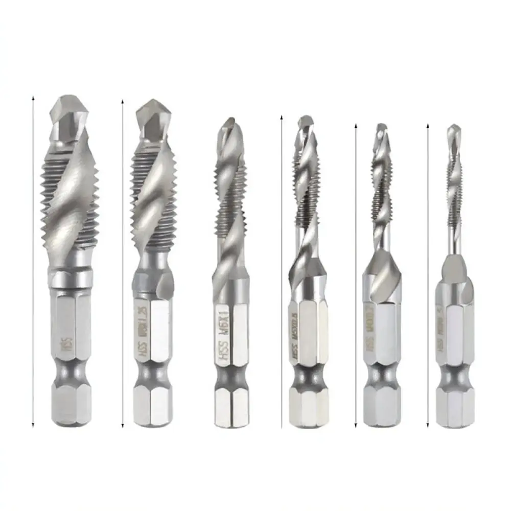 Multi Purpose Drill Tap Bit Hex Shank HSS Metal Threading Tool For Tapping Drilling Countersinking Fast Operation
