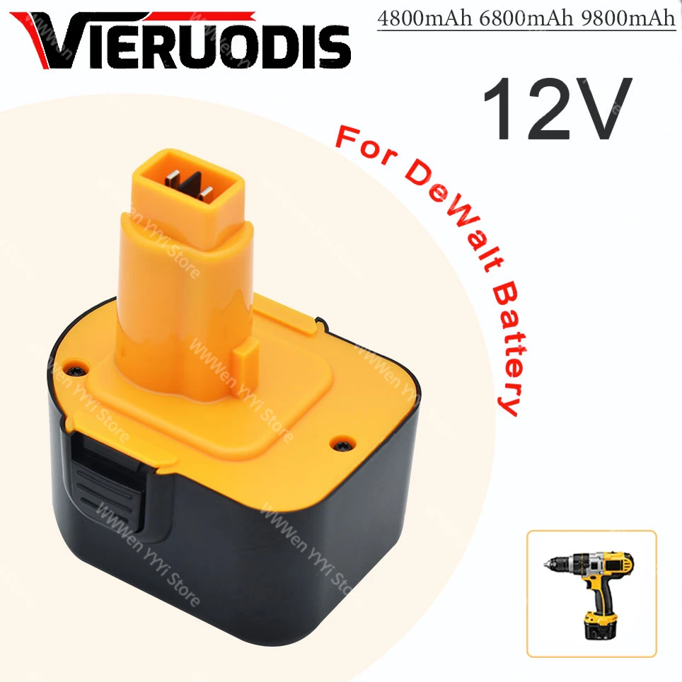 

For Dewalt 4800mAh NI-MH Power Tool Battery 12V DW9072 DW9071 DC9071 DE9037 DE9071 DE9072 DE9074 DE9075 152250-27