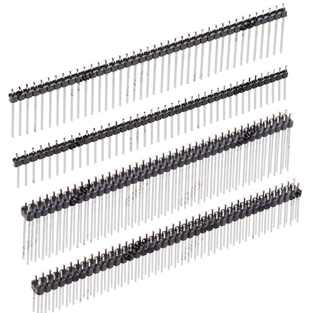 10PCS 21 23 25mm Single Double Row Male 1x40P/2x40P 2.54mm Height Long Breakable Pin Header Needle length 15 17 19 20mm  NEW
