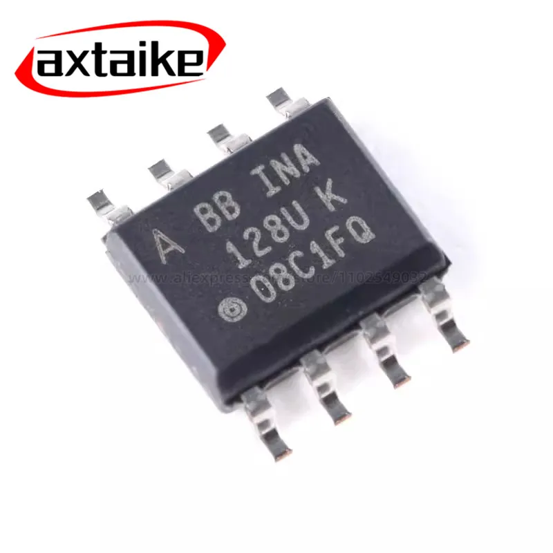 

5PCS 128U INA128 INA128U INA128UA SOIC-8 SMD Low-power Precision Instrument Amplifier IC