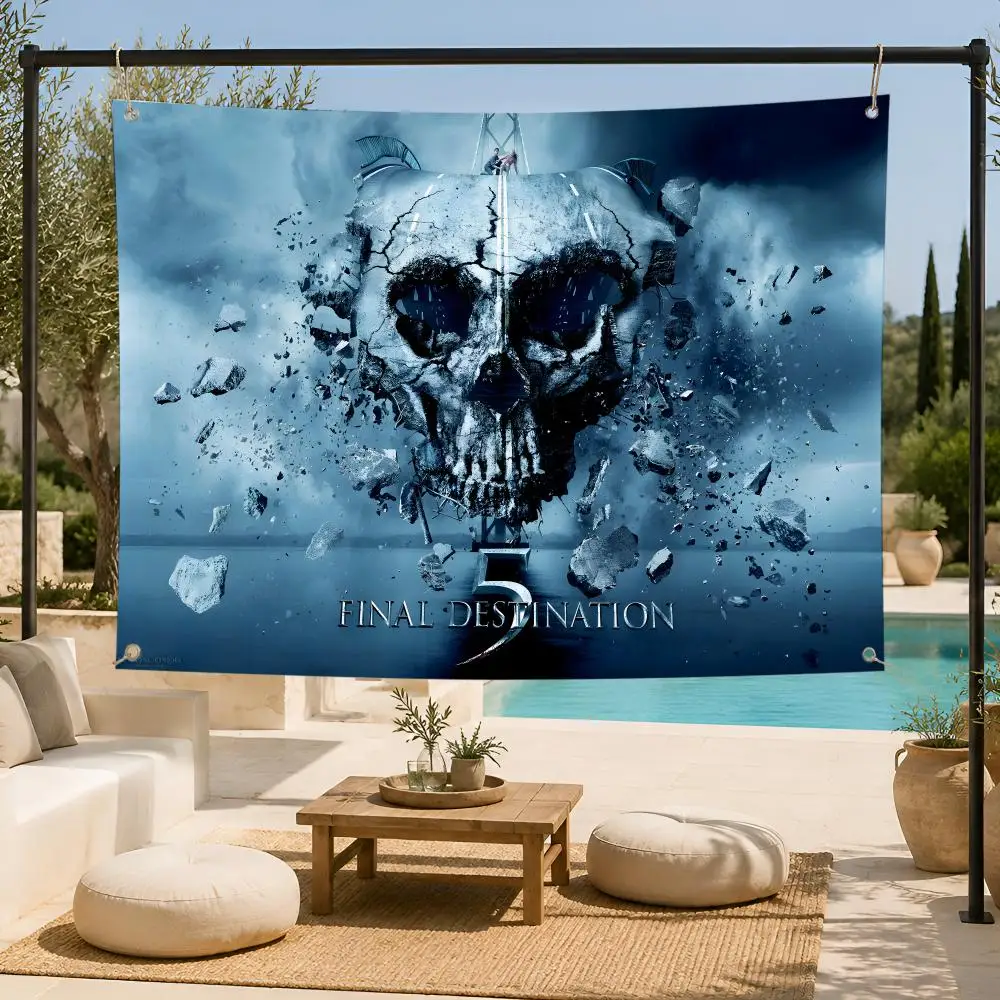 Movie Horror Series Final Destination Flags Fan support, home, dormitory, wall decoration, outdoor camping, party banners, gifts