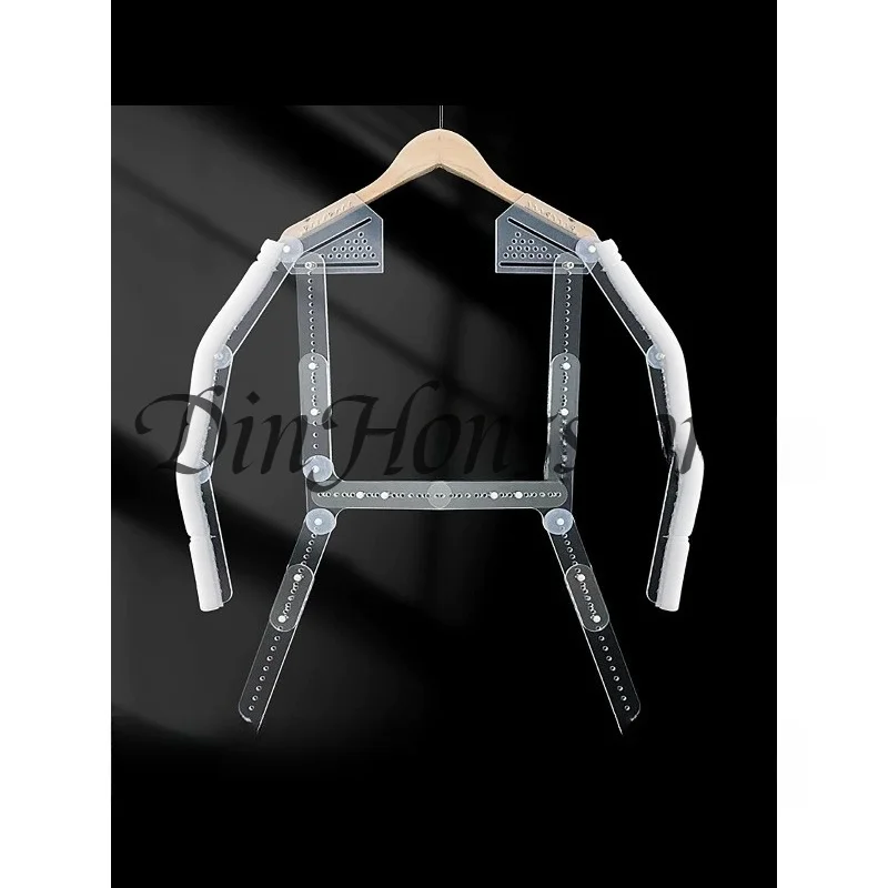 Adjustable Garment Hanger Professional Clothing Display Multi-Pose Fashion Photography Prop Versatile Outfit Styling Support