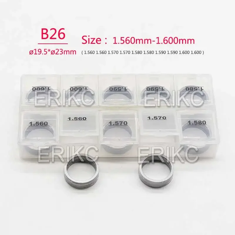 

ERIKC B26 50PCS SIZE 1.56mm-1.60mm Diesel Engine Adjustment Shim Copper Gasket Washer for Injector Shims Kit