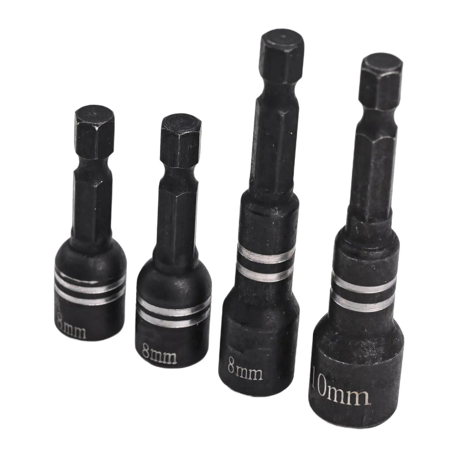 4pcs/set Impact-Socket Magnetic Nut Screwdriver Deep Socket Adapter Hex Wrench Heads Electric Drill Bit Repairing Hand Tools