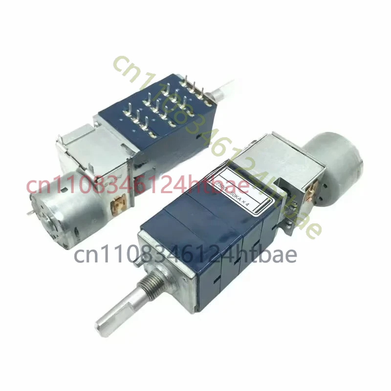 

For ALPS RK27 50KA 100KAx4 Motor Rotary Potentiometer 12Pin Half Shaft No Detent Quad-unit HiFi Amplifier Audio Volume Control