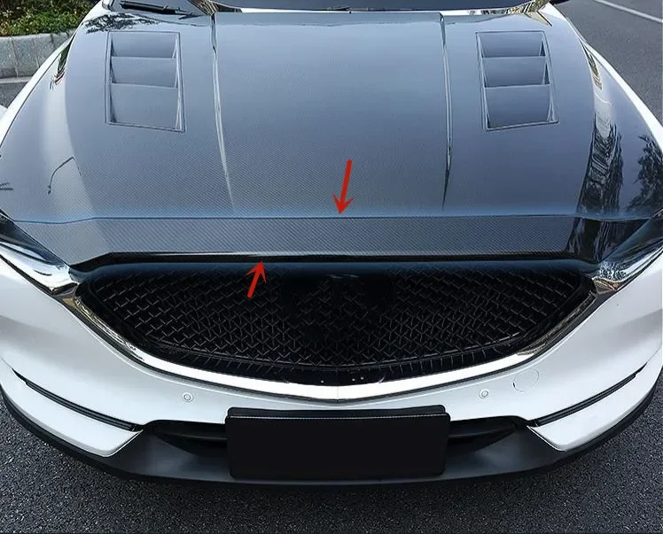 For Mazda CX-5 2017-2021 ABS Chrome Engine cover Decorative strip Grille Upper trim Protection decoration car styling