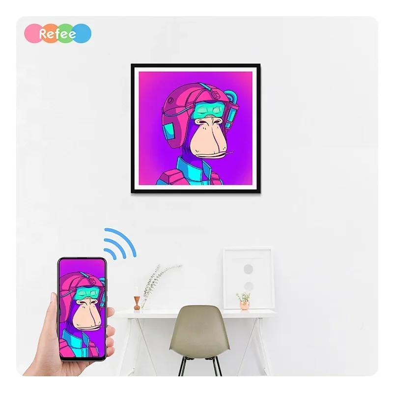 

22in 33in 43in 55in Electronic Nft Photo Album Art Gallery Frame Wall Mounted Advertising Display square Screen Digital Signage