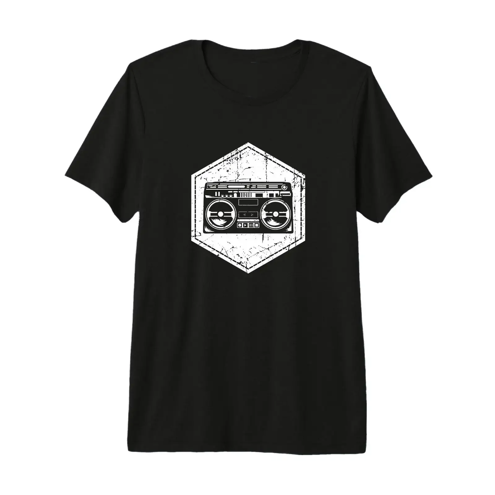 Rap Musique Soirée Hip hop des années 90 T Shirt Haut de Gamme vintage Washed Slightly Stylish graphic homme Soft Breathable