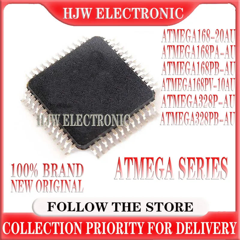 

5Pcs ATMEGA168-20AU ATMEGA168PA-AU ATMEGA168PB-AU ATMEGA168PV-10AU ATMEGA328P-AU ATMEGA328PB-AU TQFP-32 IC Chip Stock Wholesale